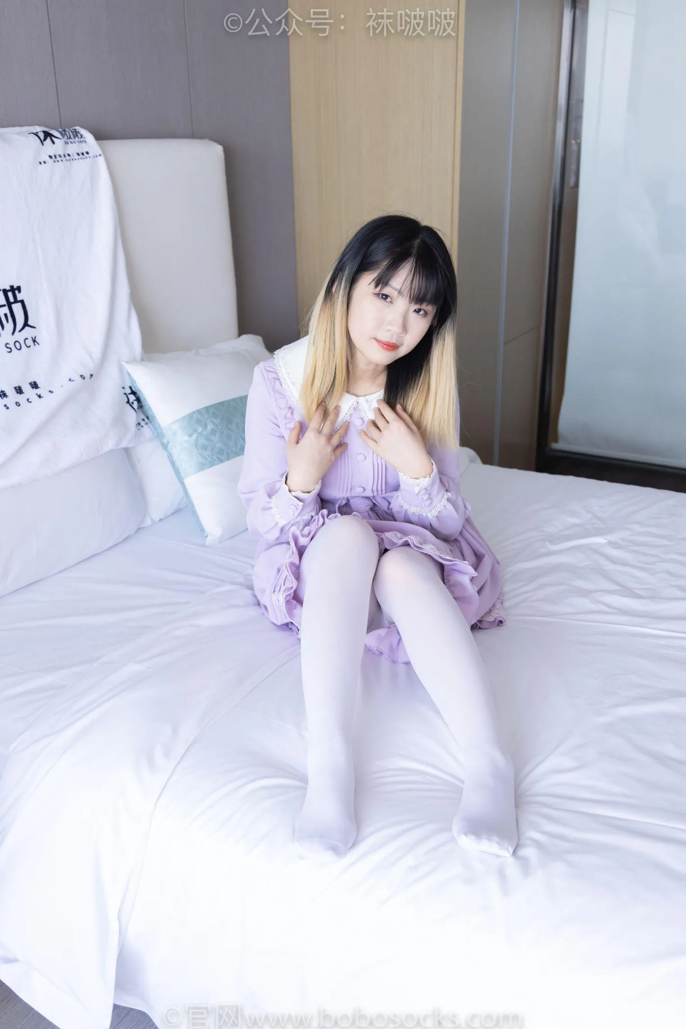 [BoBoSocks袜啵啵]NO.079 砂糖-皮鞋、厚白丝（花絮版） [140P]插图6
